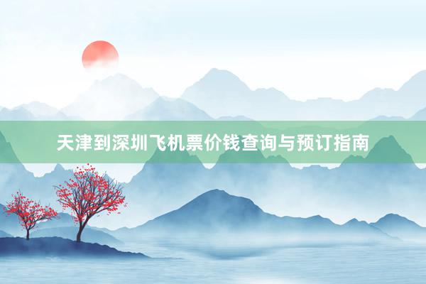 天津到深圳飞机票价钱查询与预订指南